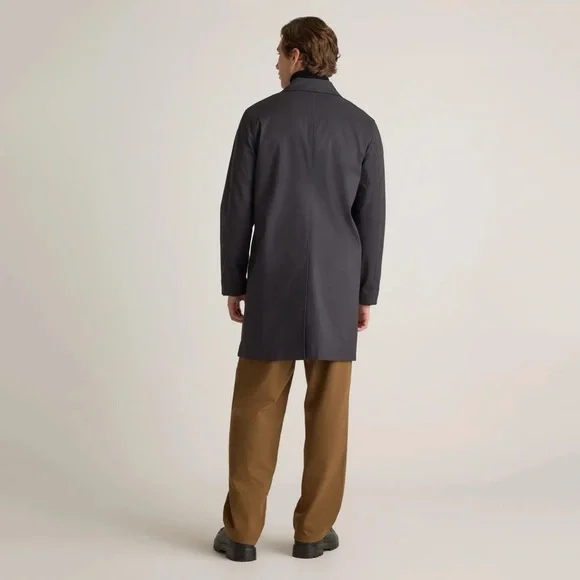 QUINCE • Black Comfort Stretch Trench Coat - Picture 6 of 8